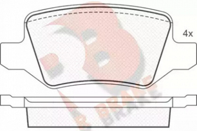 R BRAKE rb1510 -  Комплект тормозных колодок, дисковый тормоз